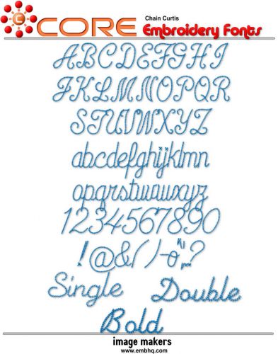 Chain Stitch Font Pack